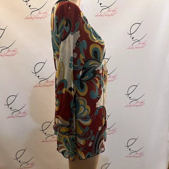 Design Works. Size L -runs small. Chiffon Pullover Lagenlook. Boho. B81 - Picture 3 of 6